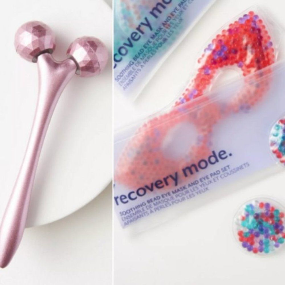 NEW Anthropologie Eye Mask Set & Facial Roller